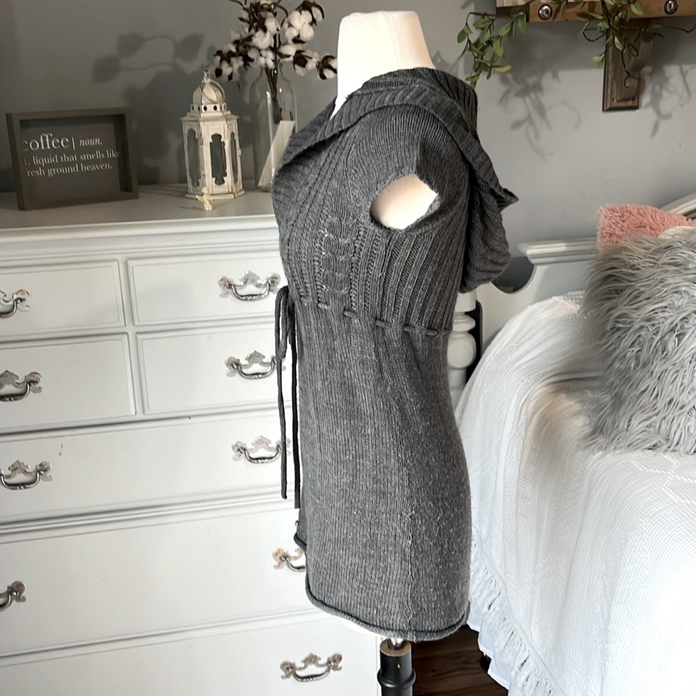Hooded Sweater Gray Pullover Womens Small Acrylic Womens Small - Picture 9 of 15